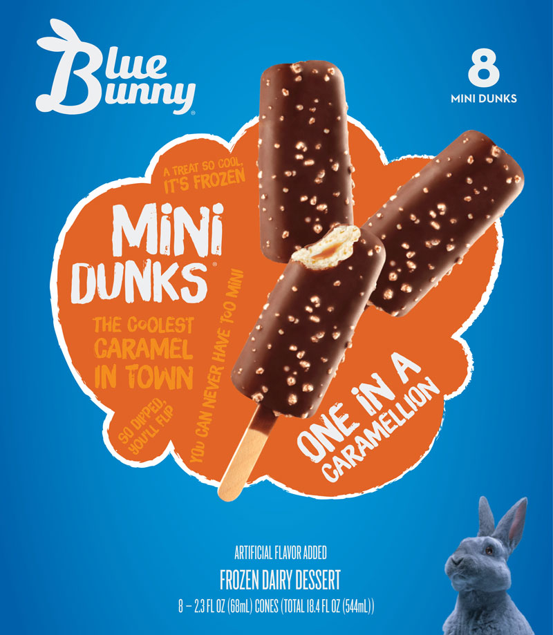 Blue Bunny "One In A Caramellion" Heart Mini Dunks mockup.