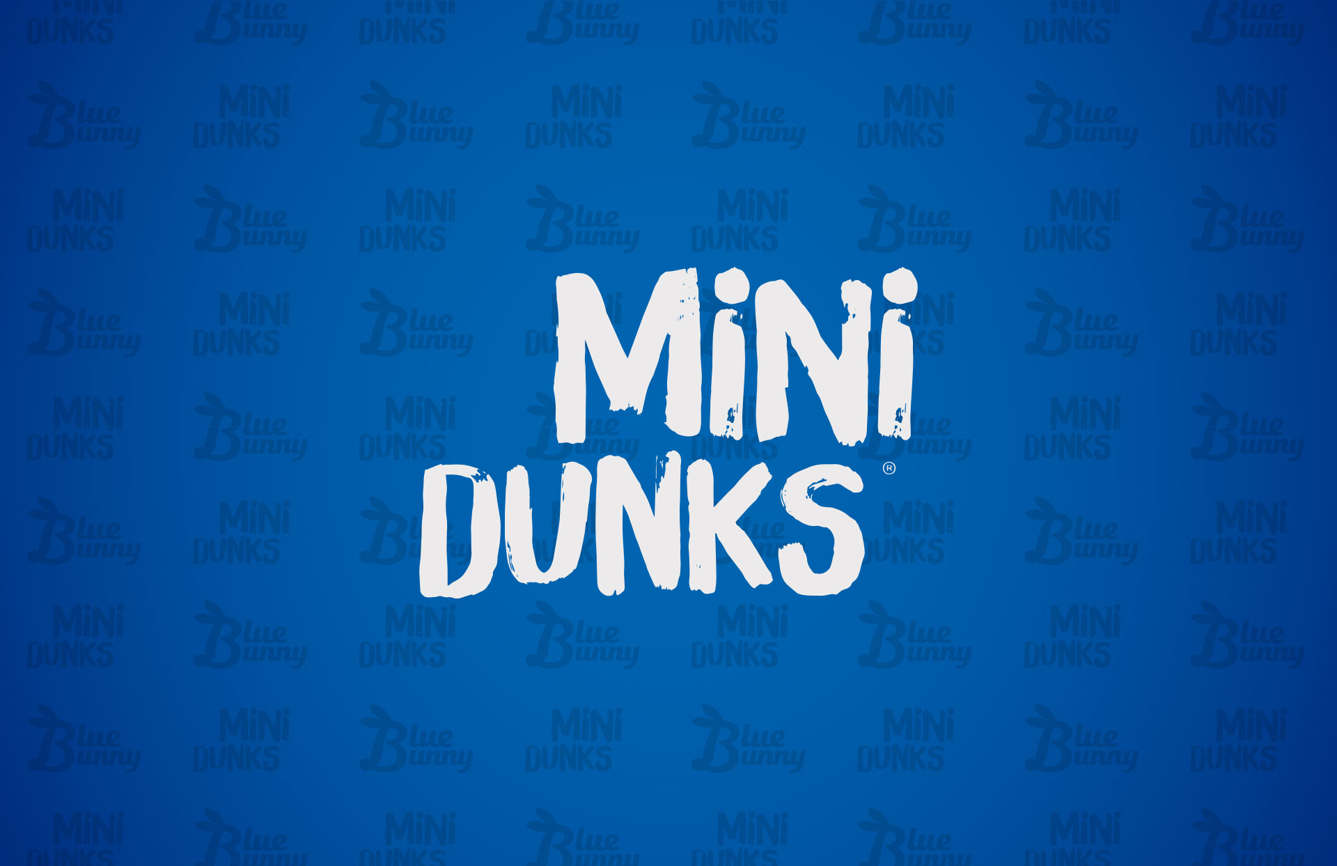 Mini Dunks logo from Blue Bunny ice cream.