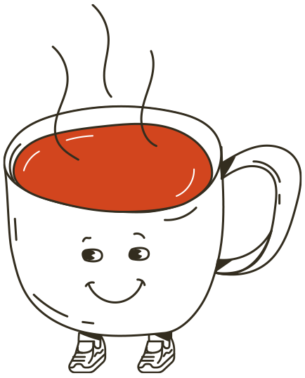 Illustration of a Mug with a face