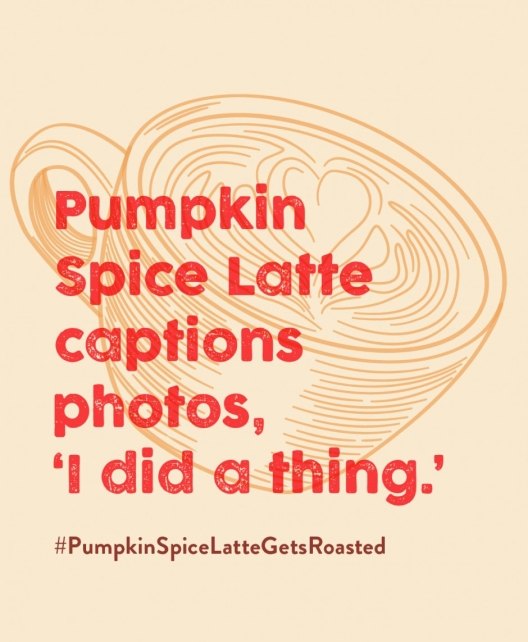 Image from "Pumpkin Spice Latte" Native campaign.